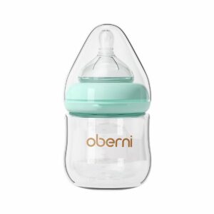 Glass Baby Bottles,Anti Colic Breastfeeding Bottle with Natural Response Nipple Size