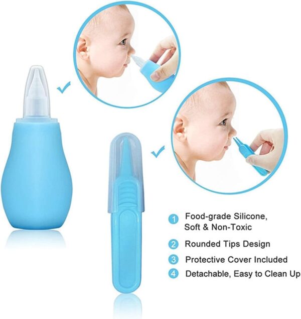 Baby Grooming Kit, Infant Safety Care Set with Hair Brush Comb Nail Clipper Nasal Aspirator - Image 3