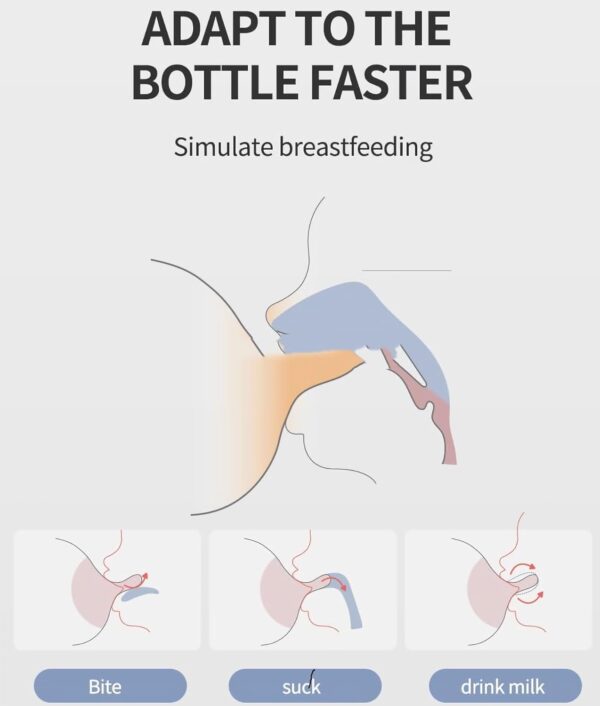 Glass Baby Bottles,Anti Colic Breastfeeding Bottle with Natural Response Nipple Size - Image 3