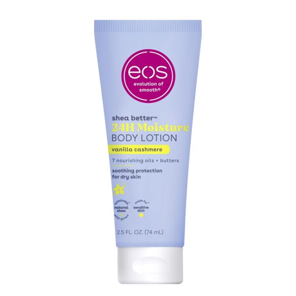 eos 24H Moisture Travel Body Lotion- Vanilla Cashmere, Travel Size Essential