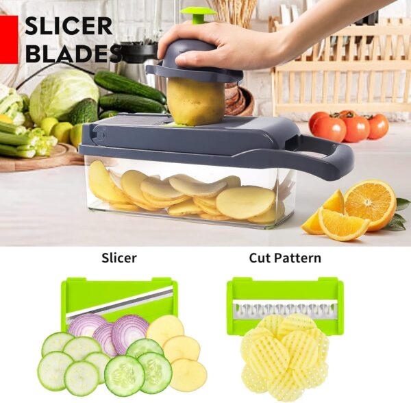 MAIPOR Vegetable/Pro Onion Chopper, Multifunctional 13 in 1 Food Chopper - Image 5