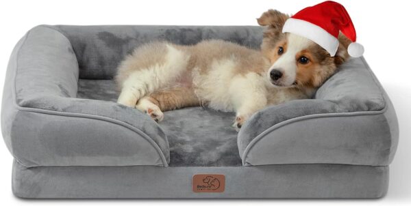 Bedsure Orthopedic Dog Bed for Medium Dogs - Waterproof Dog Sofa Beds Medium