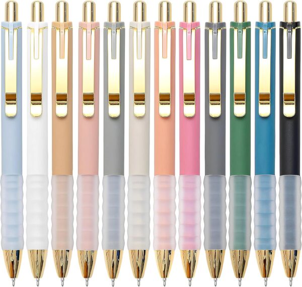 Linbsunne Ballpoint Pens Black Medium Point 1mm Pen with Super Soft Grip Ball Point Pen