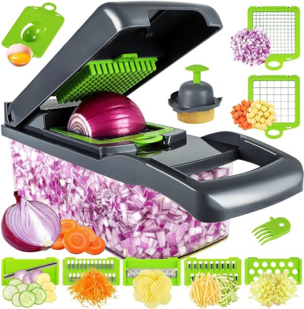 MAIPOR Vegetable/Pro Onion Chopper, Multifunctional 13 in 1 Food Chopper