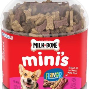 Milk-Bone Flavor Snacks Mini Dog Biscuits, Flavored Crunchy Dog Treats